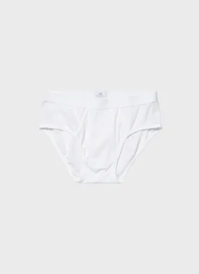 Men's Cellular Cotton Briefs in White