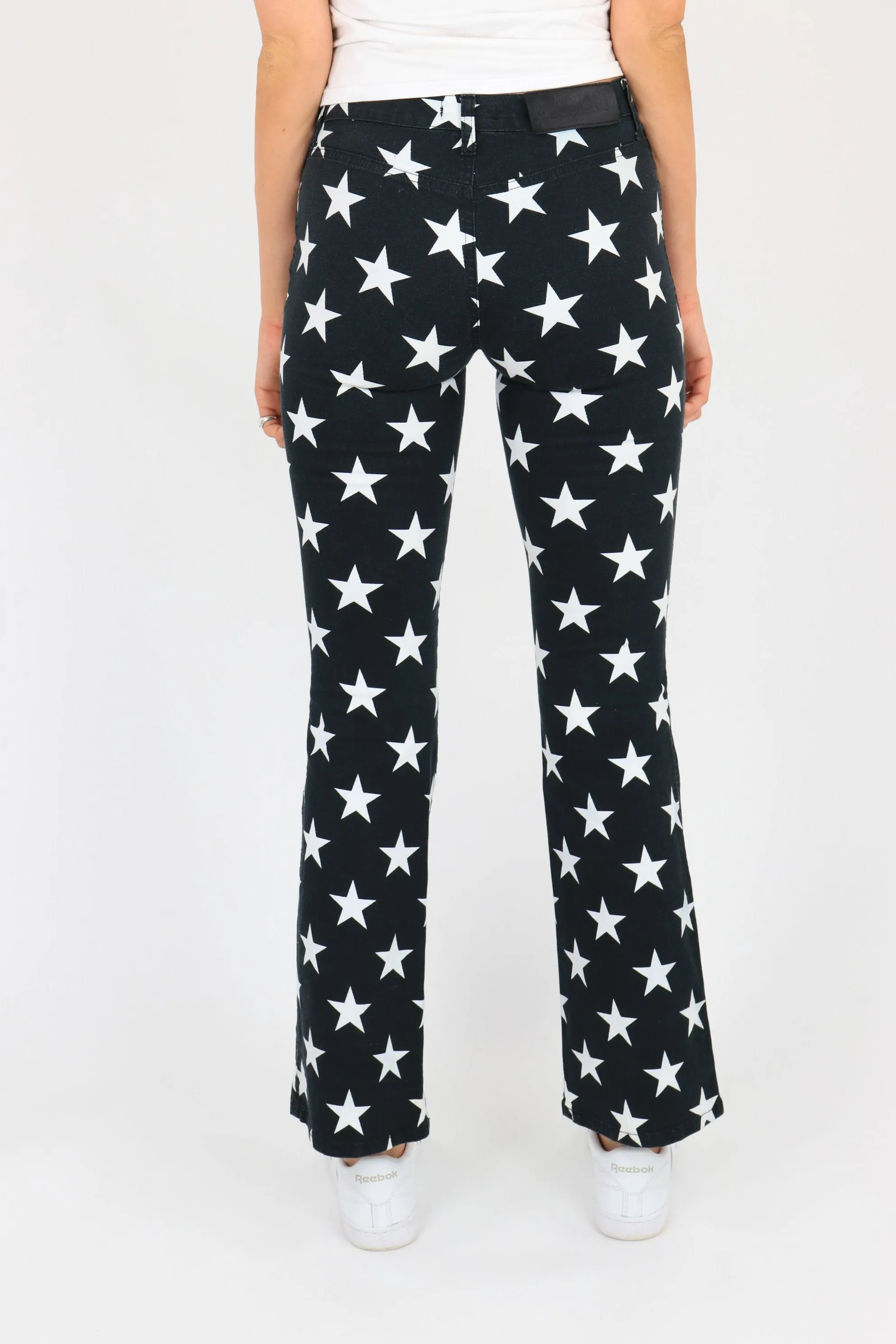 Moschino Flared Jeans Black/White UK 8-10