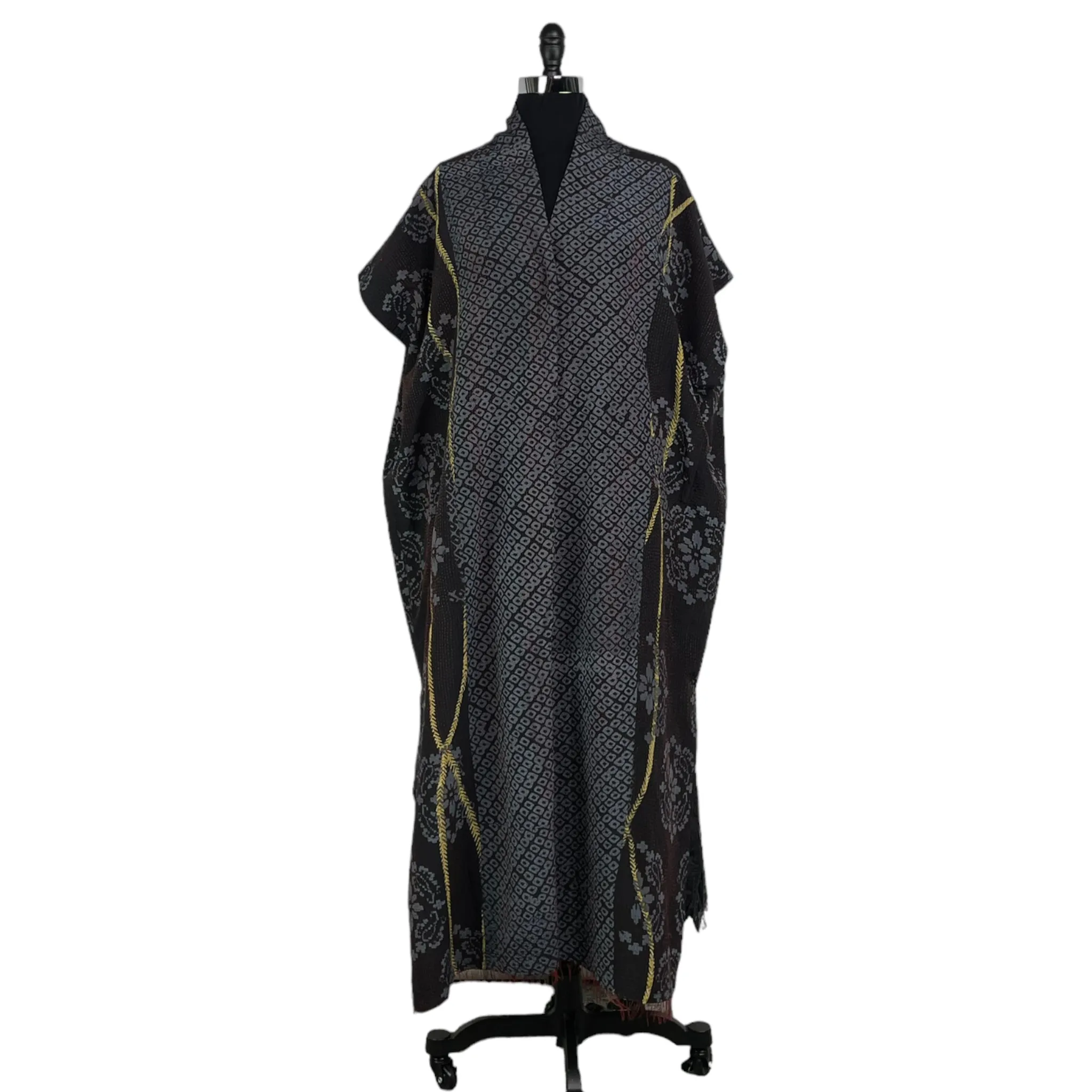 MOTHER'S KIMONO PRINT LONG VEST