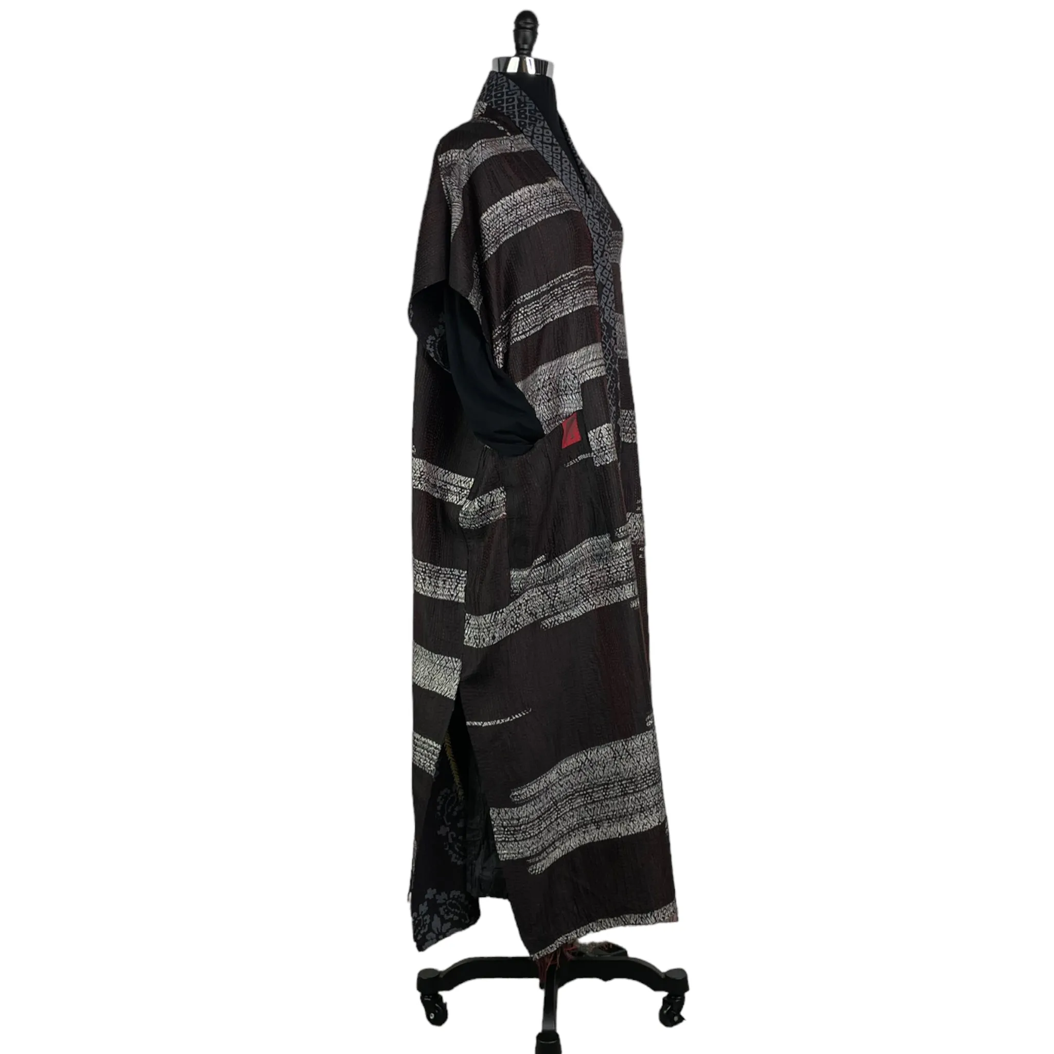 MOTHER'S KIMONO PRINT LONG VEST