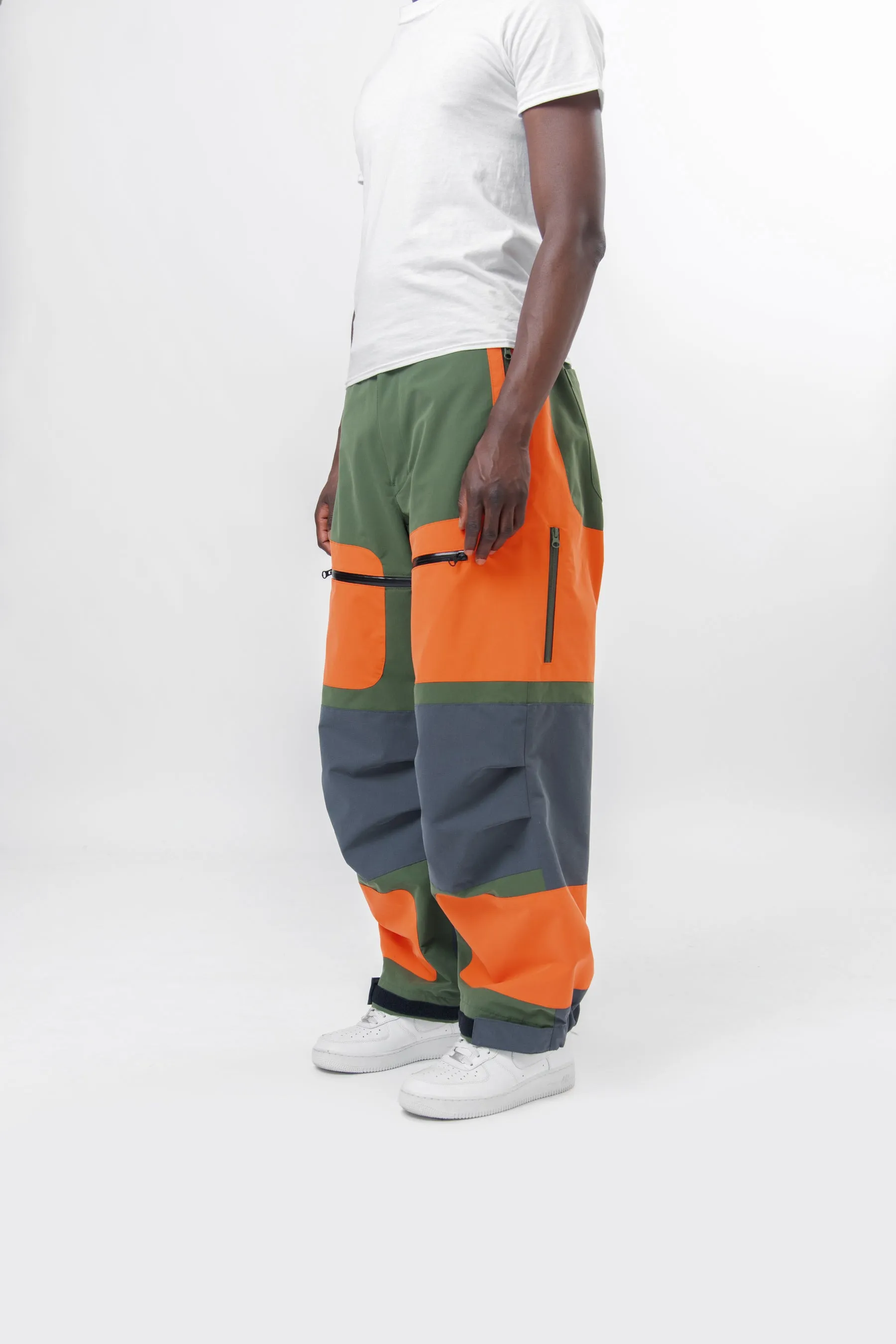 Nylon Canvas Triple Layered Pants Khaki/Orange/Grey WM-P011-051