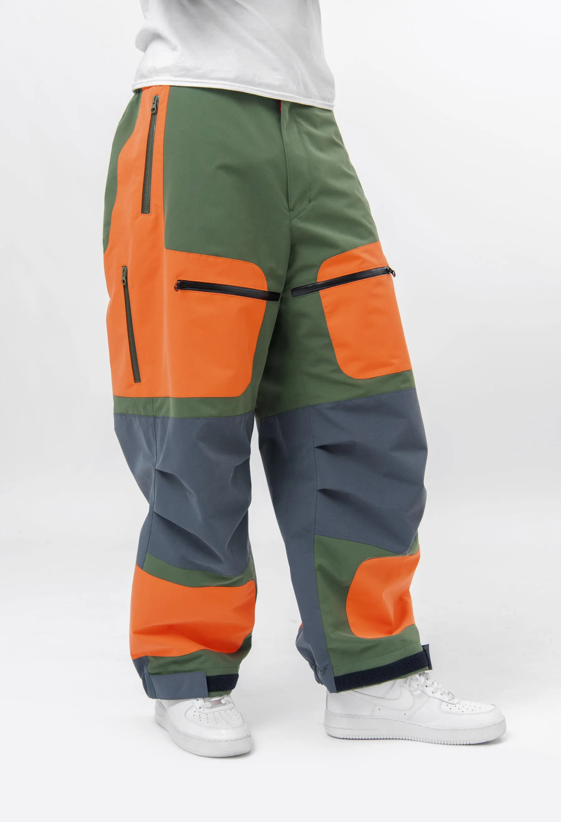 Nylon Canvas Triple Layered Pants Khaki/Orange/Grey WM-P011-051