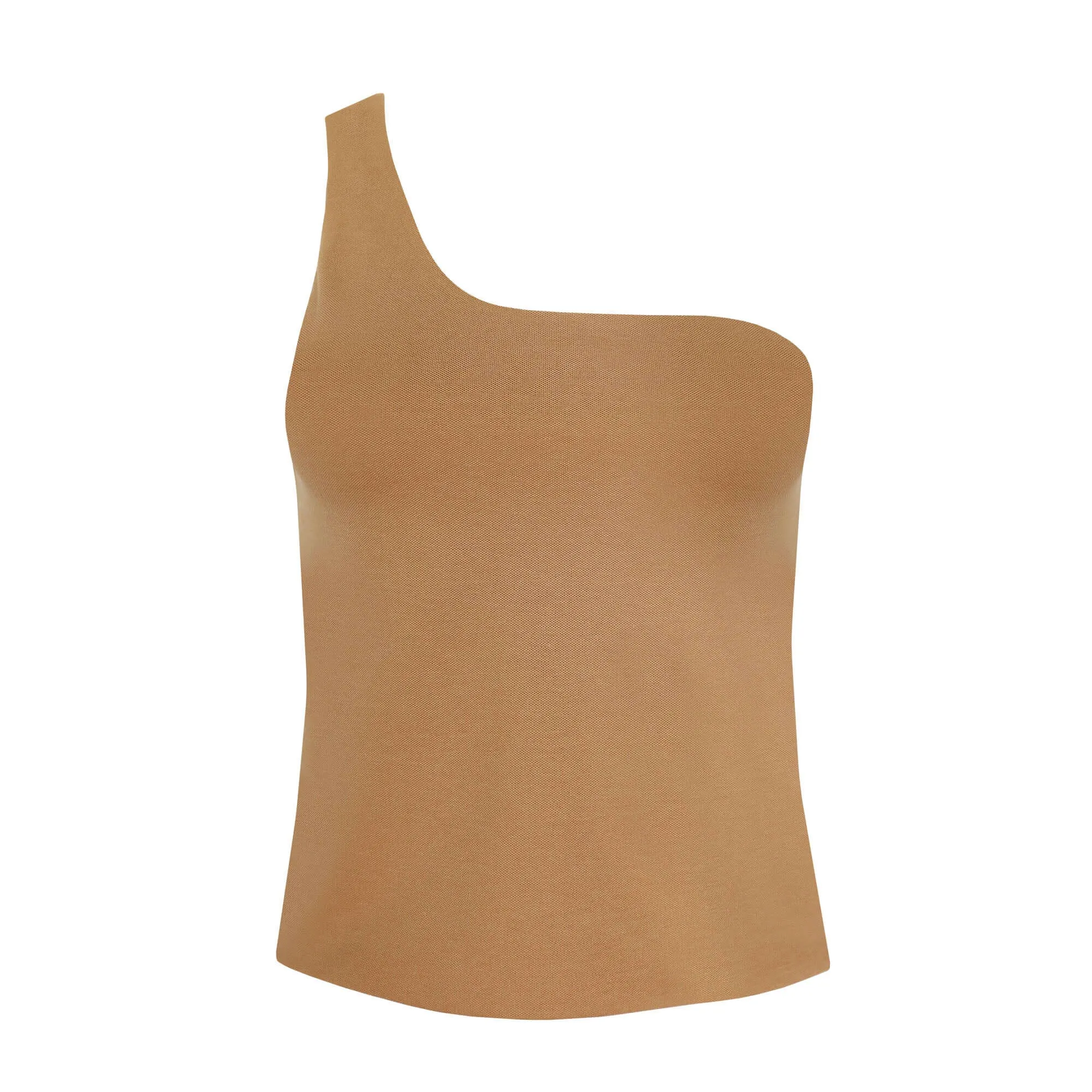 One Shoulder Top in Light Brown