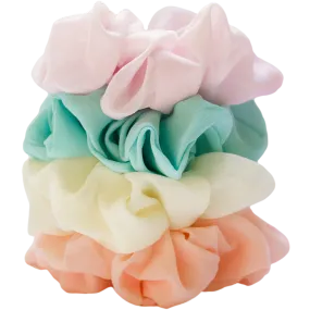 Pastel Chiffon Scrunchie Set