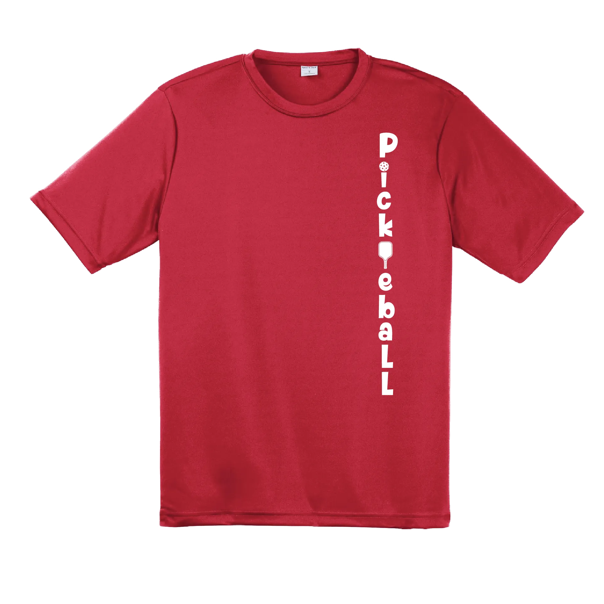 Pickleball (Vertical) Customizable | Men's Short Sleeve Athletic Pickleball Shirt | 100% Polyester