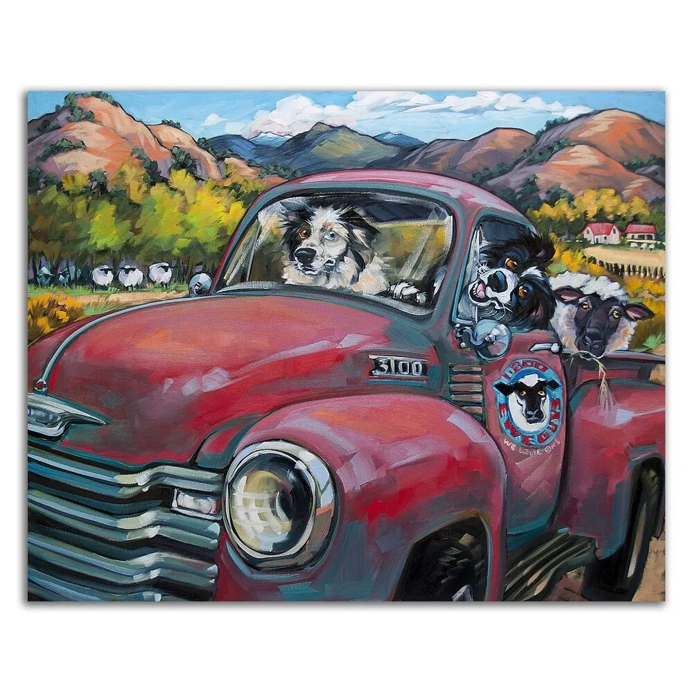 "1-800 Ewe Guys" by CR Townsend, Print on Canvas, Ready to Hang