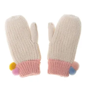 ROCKAHULA - Dreamy Rainbow Knit Mittens Pink