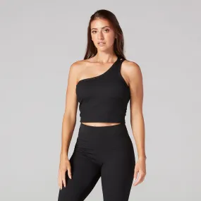 Seersucker One Shoulder Bra *