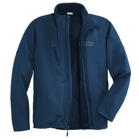 Soft Shell Textured Jacket - Blue