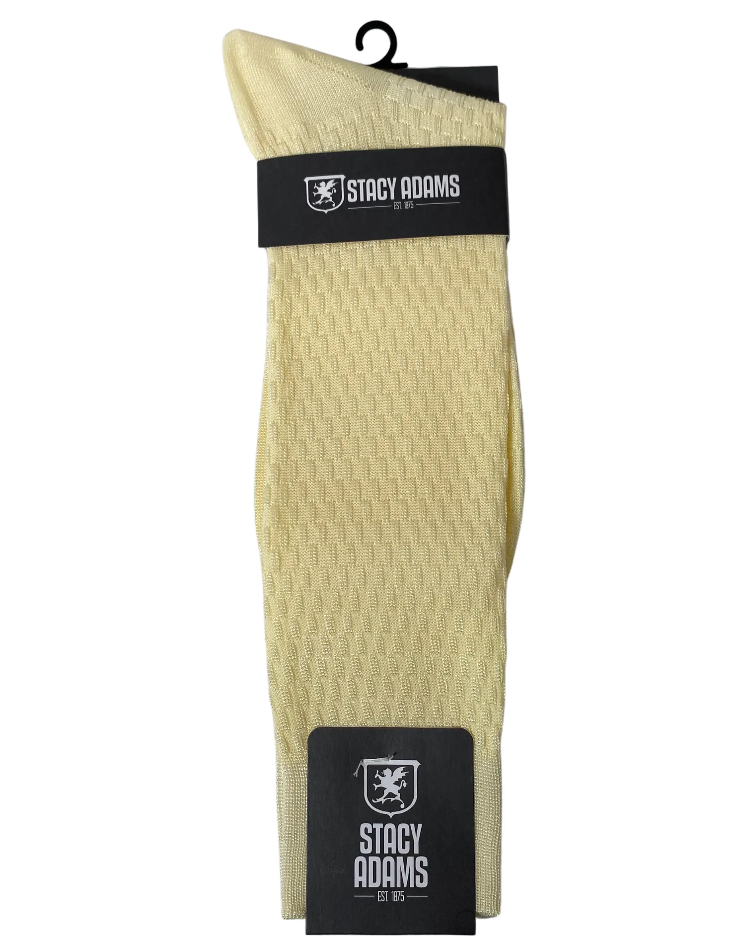 Stacy Adams Basket Weave Dress Socks - Ecru Ivory