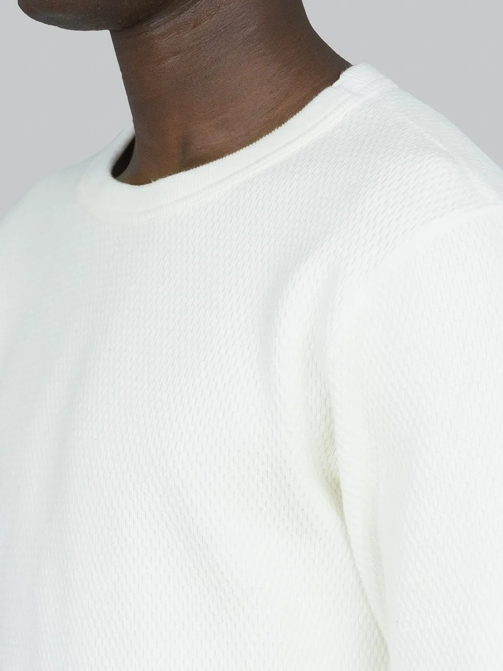 UES Double Honeycomb Thermal T-Shirt Off White