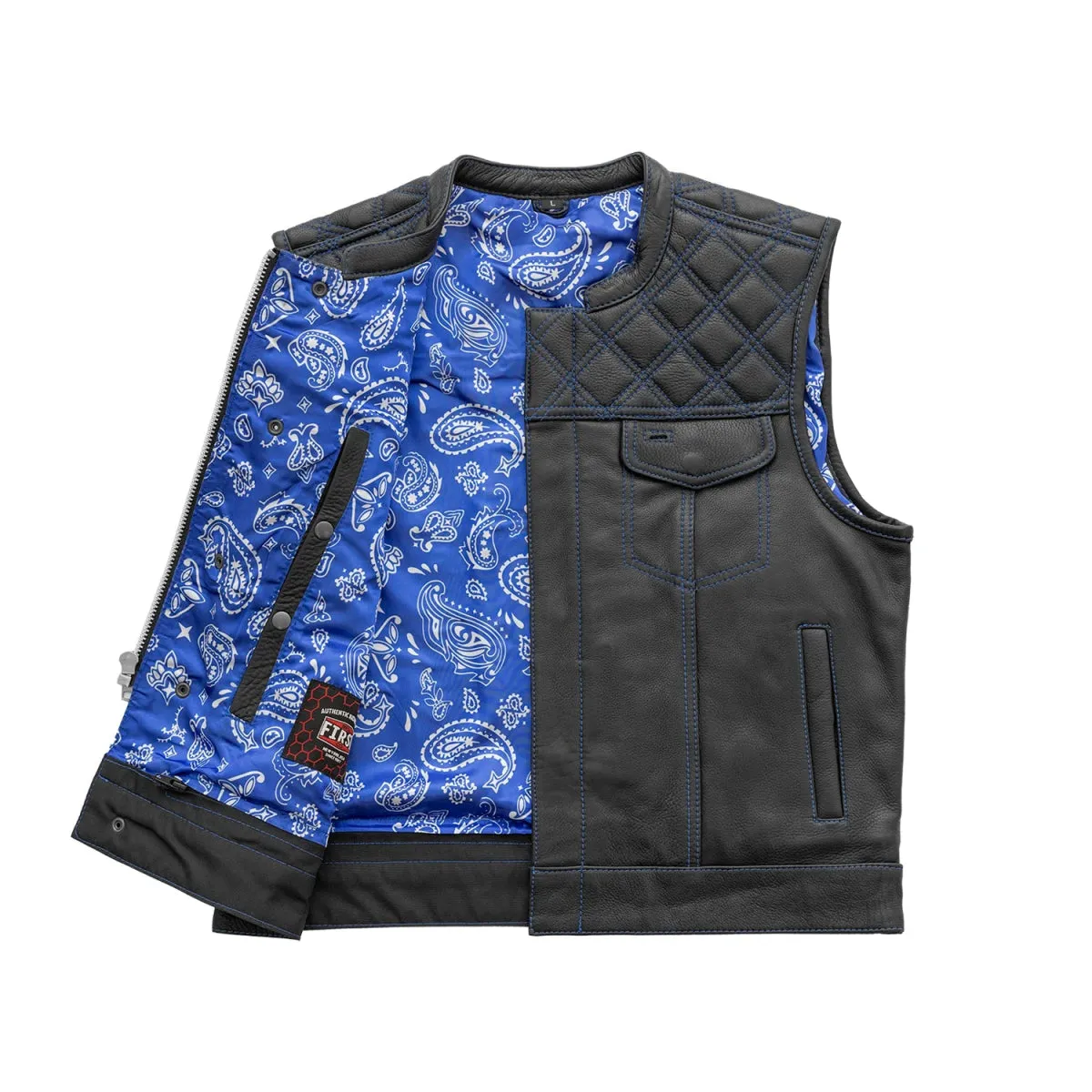 Upside Men's Club Style Leather Vest