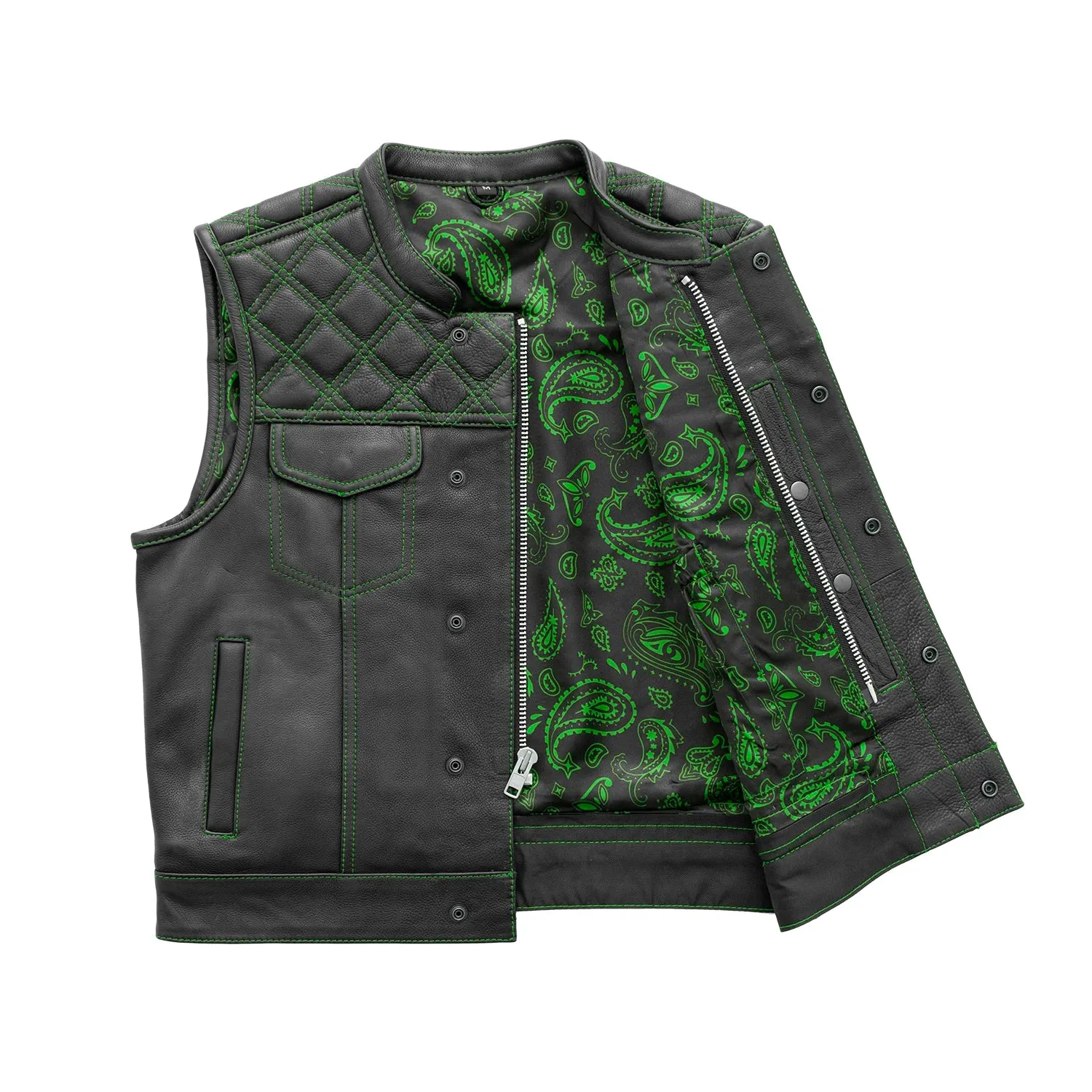 Upside Men's Club Style Leather Vest