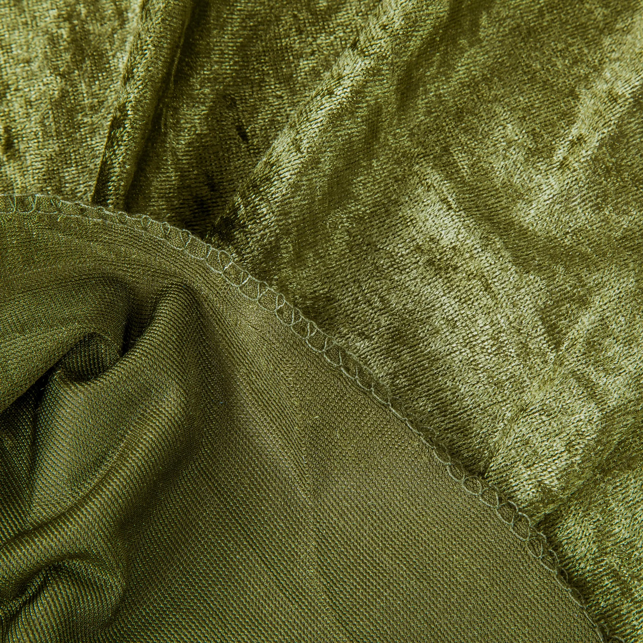 Velvet 132" Round Tablecloth - Olive Green