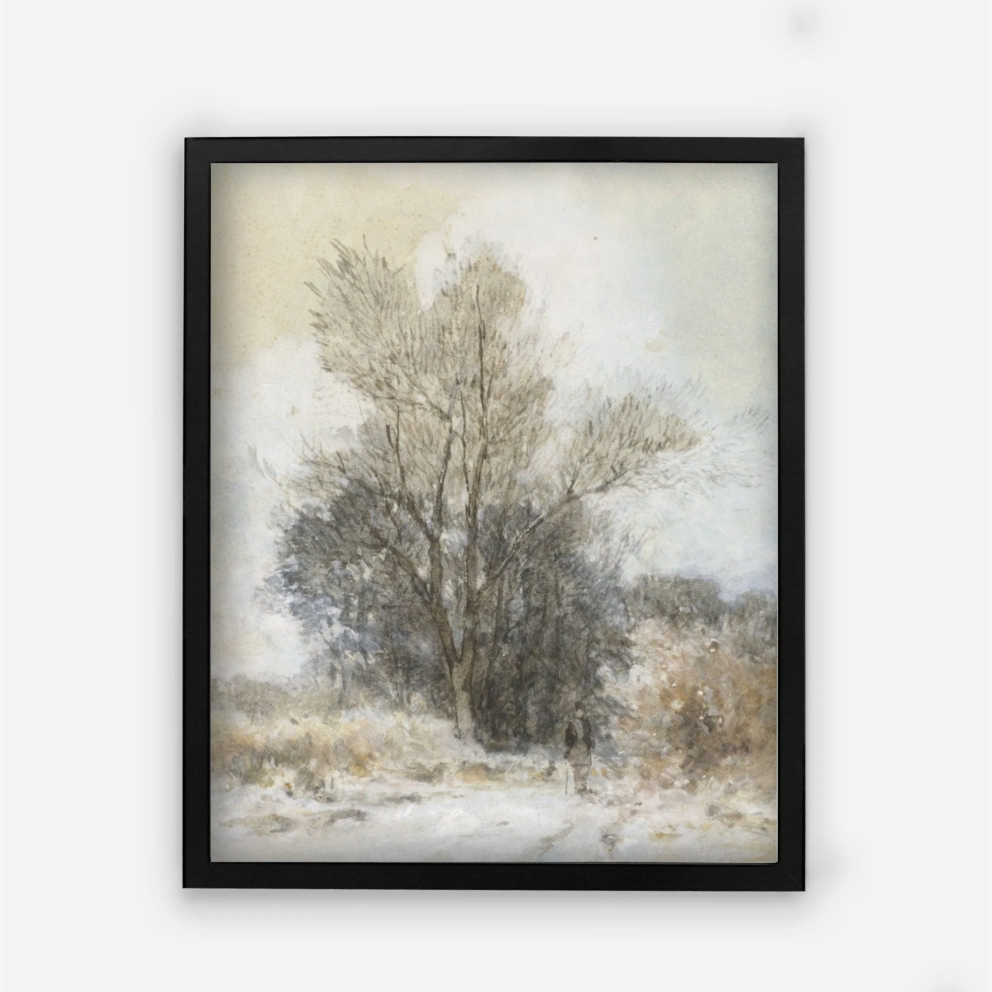 Vintage Winter Wall Art of Tree