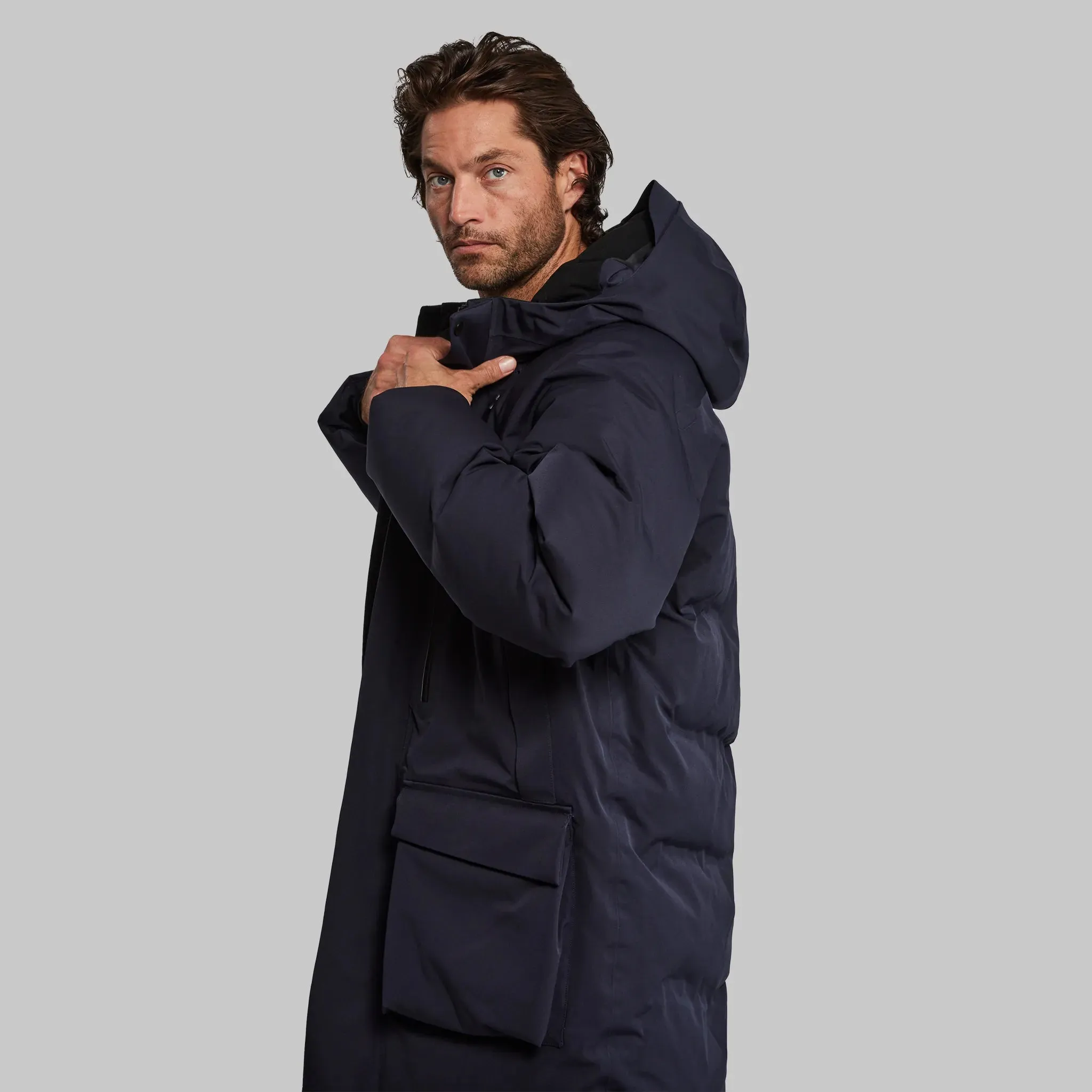 Waterfallproof Puffer. Navy edition