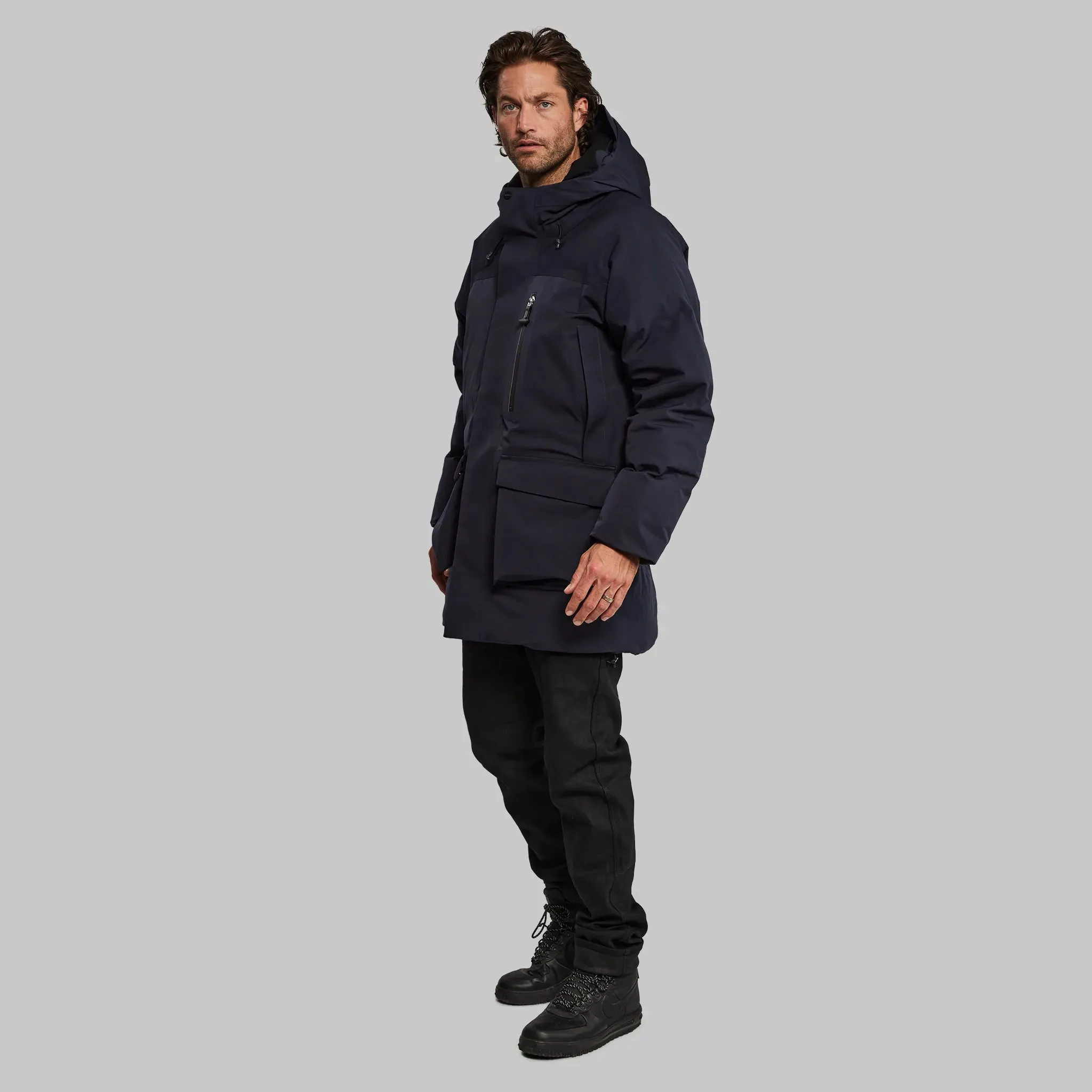 Waterfallproof Puffer. Navy edition