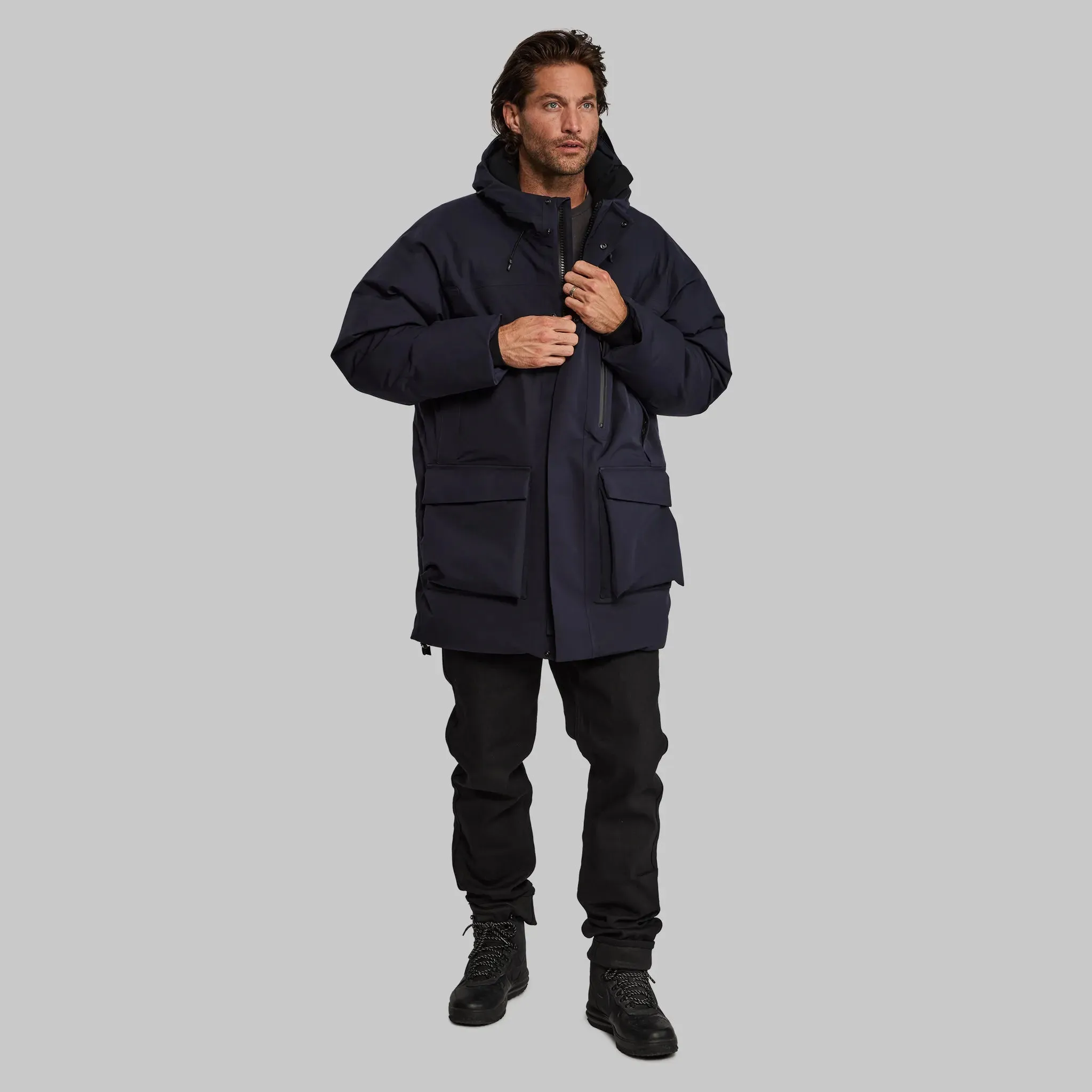 Waterfallproof Puffer. Navy edition