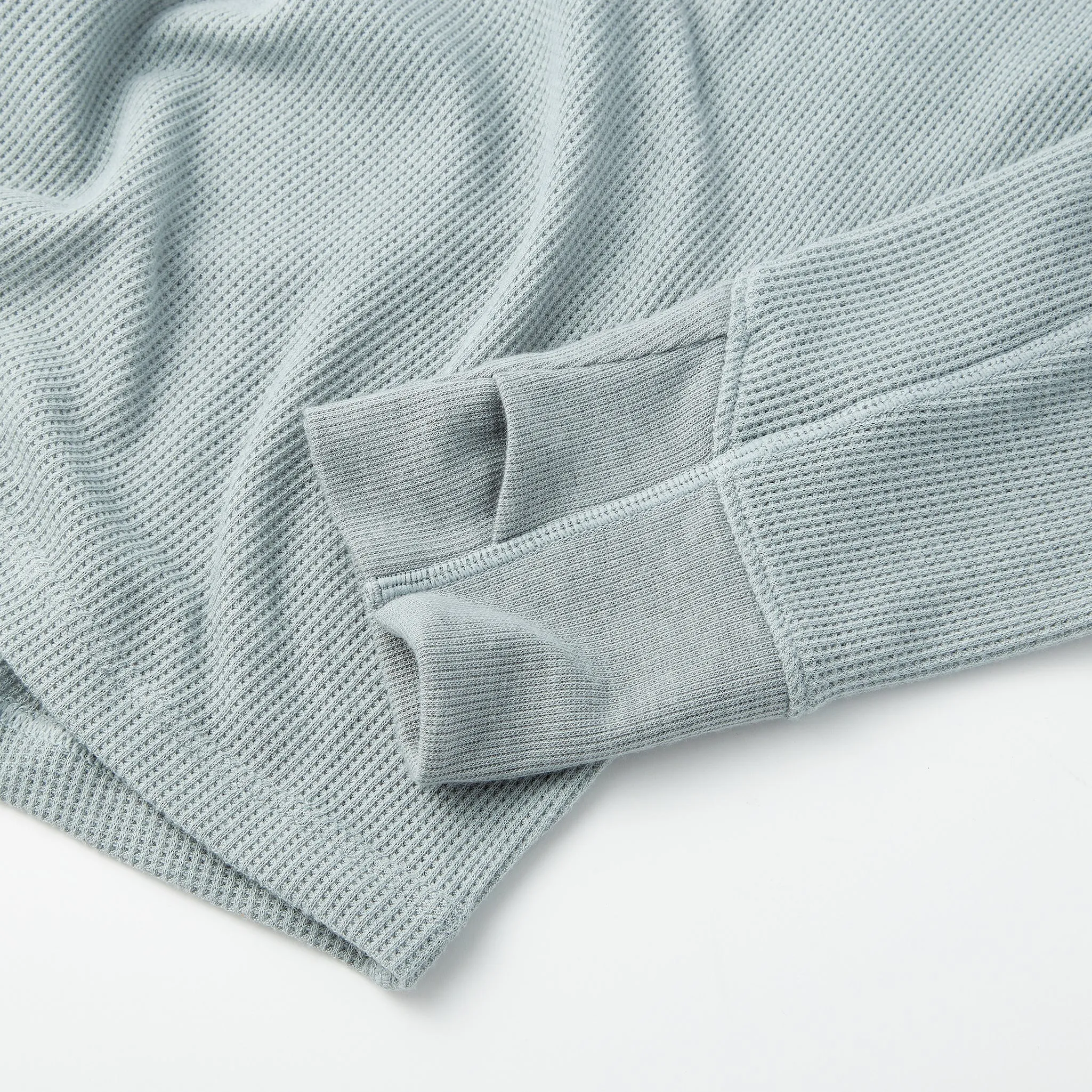 Weekend Thermal Henley in Good Gray