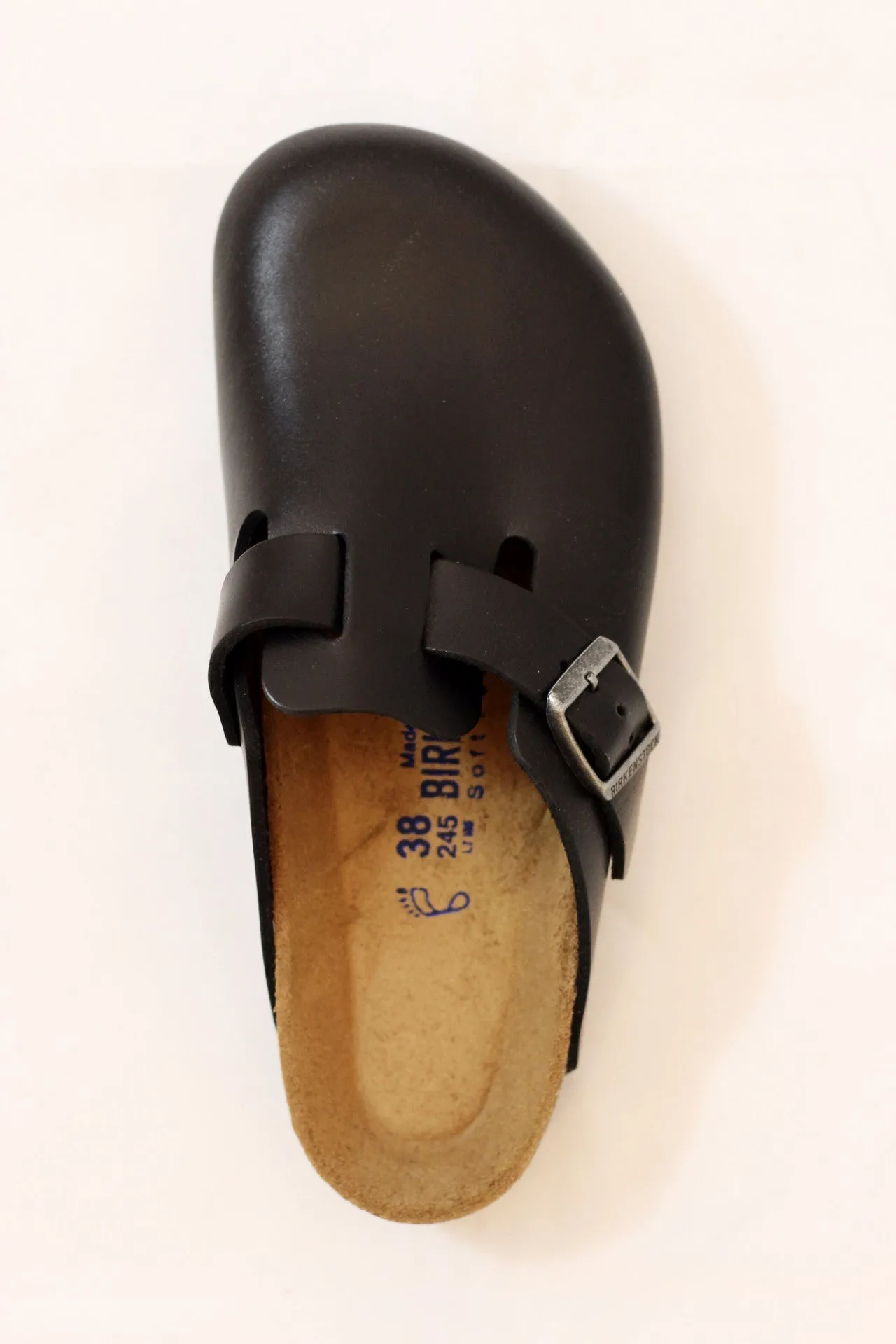 Women's Boston Clog - Black Leather