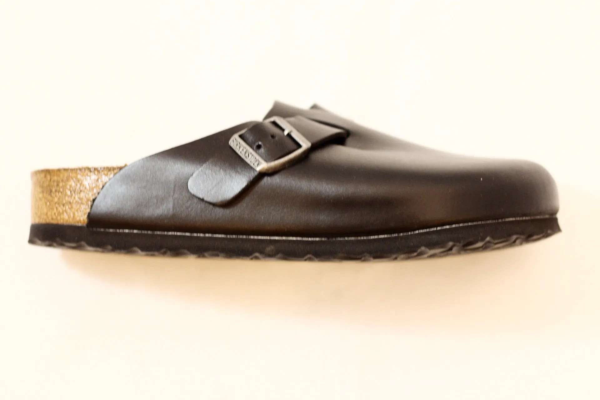 Women's Boston Clog - Black Leather